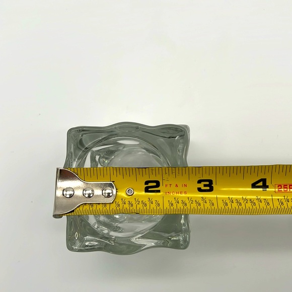 KIG Indonesia Heavy Ice Cube Square Crystal Votive Candle Holders (Set of 2) - Picture 8 of 8